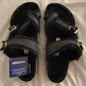 Mayari Shearling Birkenstock Sandals